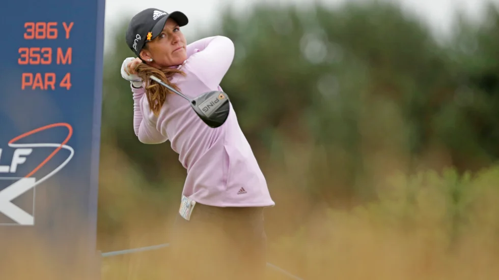 Linn Grant under den första rundan av Scottish Open.