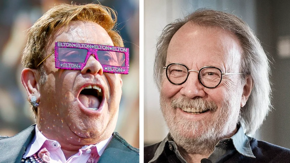 Veteranerna Elton John och Benny Andersson vill erövra ny mark på ungdomsappen Tiktok med ett låtsamarbete. Arkivbild.
