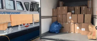 Kustbevakningen slog till mot fritidsbåt – hittade 1,5 miljoner cigaretter i lasten