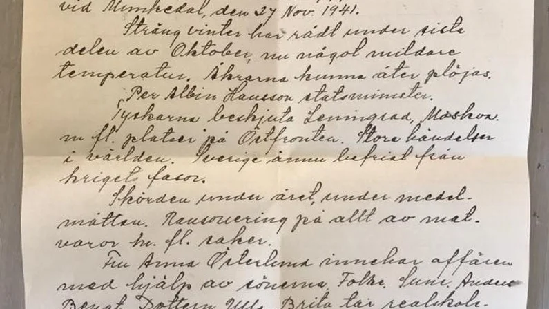 Under köksskåpet låg brevet dolt i nästan 76 år.