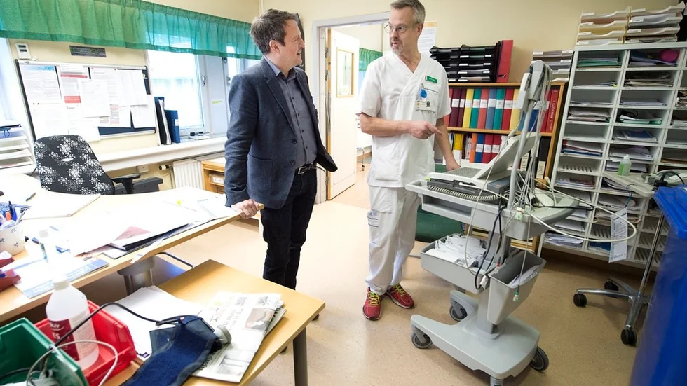 Johan Hellström och Tomas Borin vid psykiatriska kliniken.
