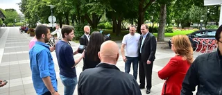 Stefan Löfven på plats i Oxelösund