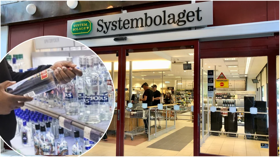 På Systembolaget i Strängnäs märktes leveransbristen främst på hyllorna där mousserande vin vanligtvis står. Den infällda bilden är från en annan butik.