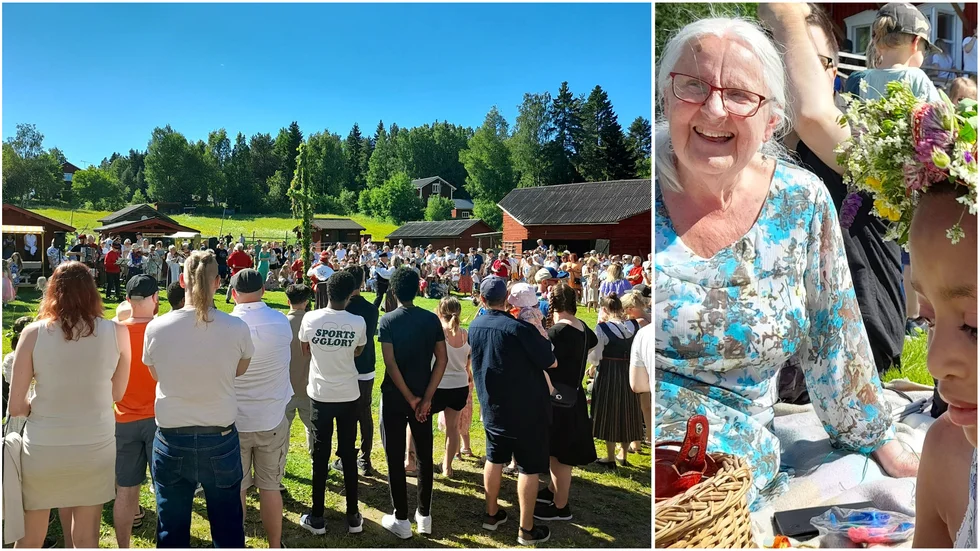 Midsommarfirandet på Swensbylijda blev hett av två anledningar. Vädret och det stora antalet besökare under helgen.