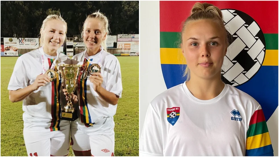 Moa Öhman (till höger med pokalen) och Ester Tannerdal ser fram emot världsmästerskapet som börjar på fredag. 