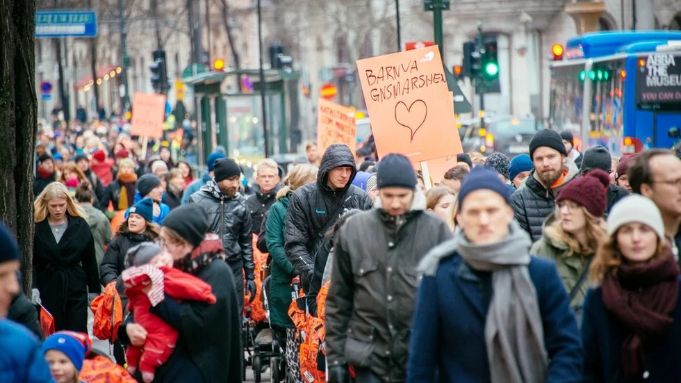 Bilder från Barnvagnsmarschen i Stockholm 2016.