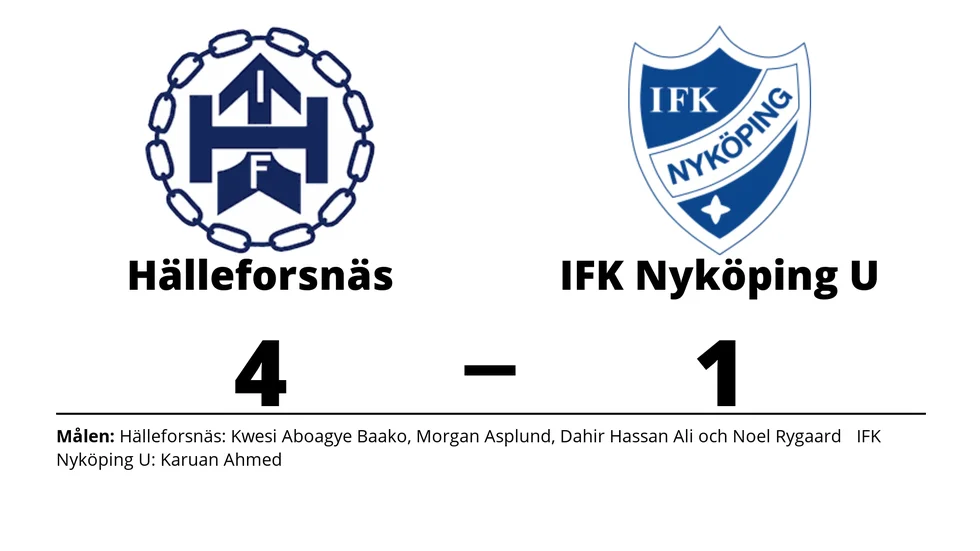 Hälleforsnäs IF vann mot IFK Nyköping U