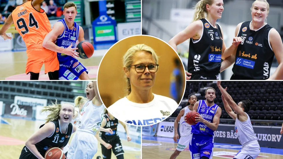 Pelle Larsson och Matilda Ekh är två av de senaste landslagsspelarna från basketgymnasiet i Luleå.