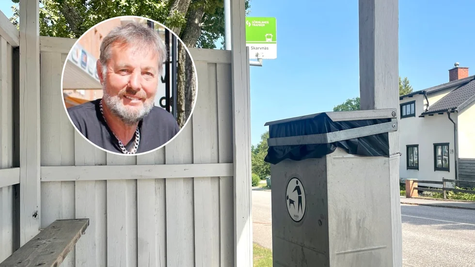 Placeringen av hundlatrinen ifrågasattes av boende i Sparreholm. På bild syns också Roger Andersson. 
