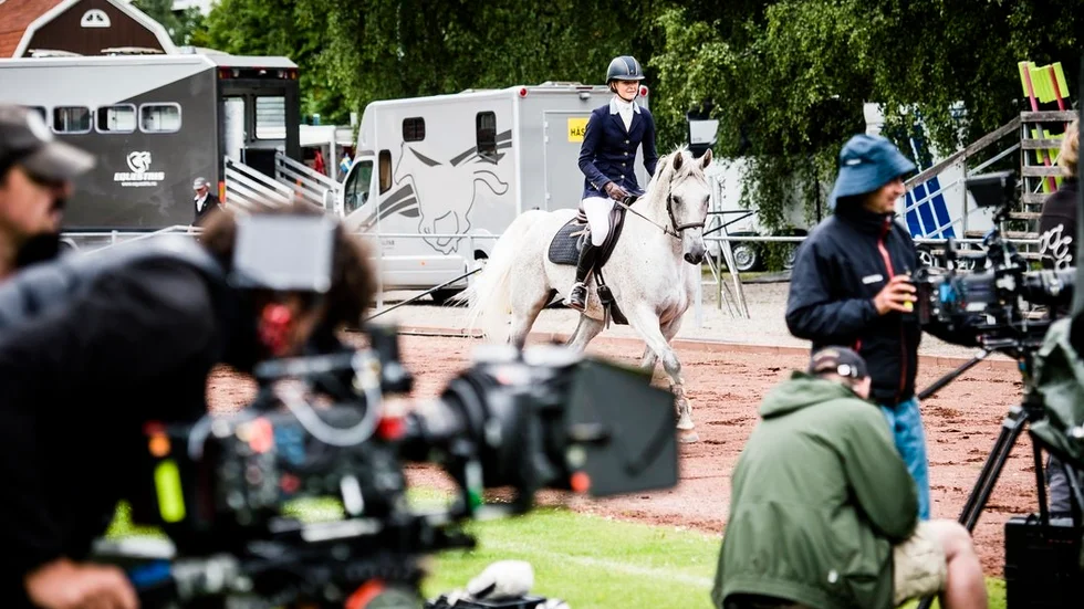 Liknande kamerauppsättning som på den här filminspelningen kommer nog Anna Freskgård få se på EM i Polen.