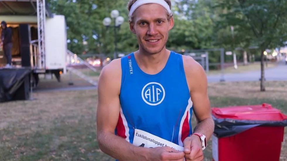 Simon Karlsson, Ärla, är en av deltagarna i Varvetmilen i Eskilstuna under lördagen.