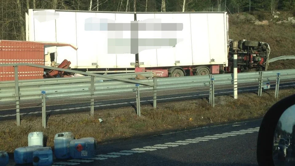Här inträffade trafikolyckan på måndagen.