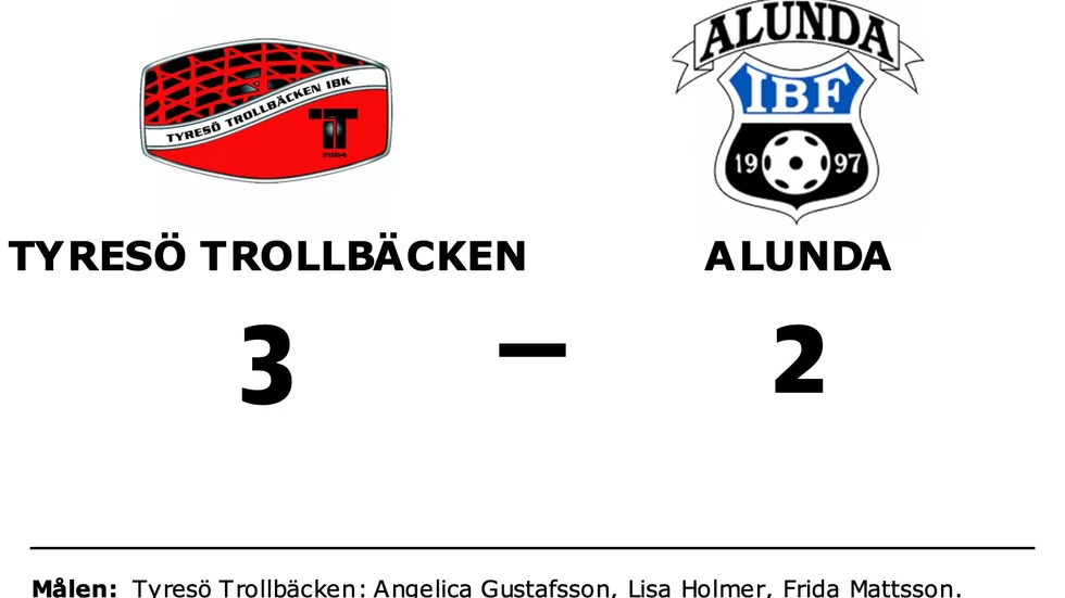 Tyresö Trollbäcken IBK vann mot Alunda IBF