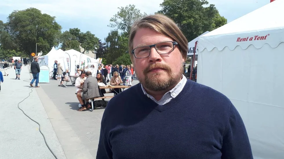 Anders Härnbro fick beröm av moderatorn Karin Adelsköld: "Du är rolig. Det ska du vara glad för" sa Karin till Anders efter seminariet om "giggare".