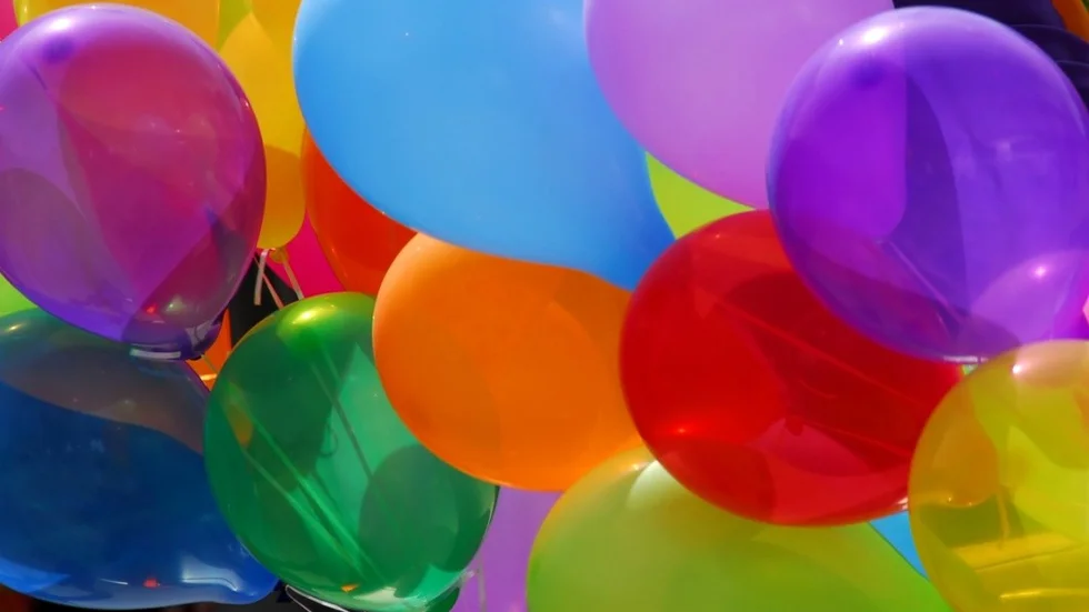 Bunch of colorful balloons