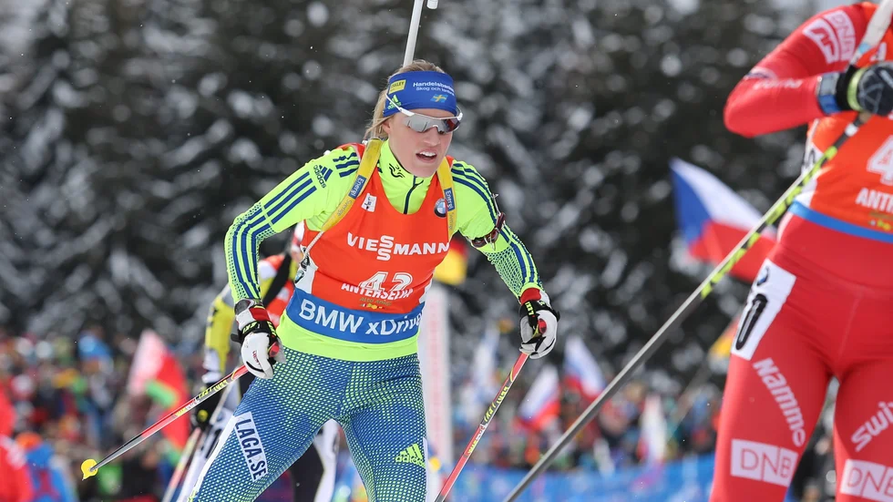 Ingela Andersson fortsätter att göra fina prestationer i IBU-cupen. Arkivbild. 