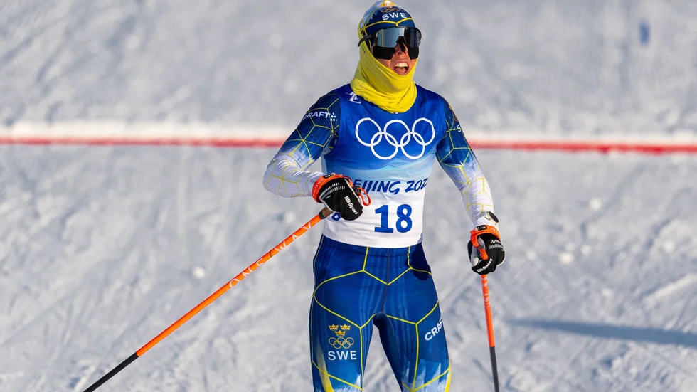 Charlotte Kallas dag blev förstörd redan under den klassiska delen i OS-skiathlonen.