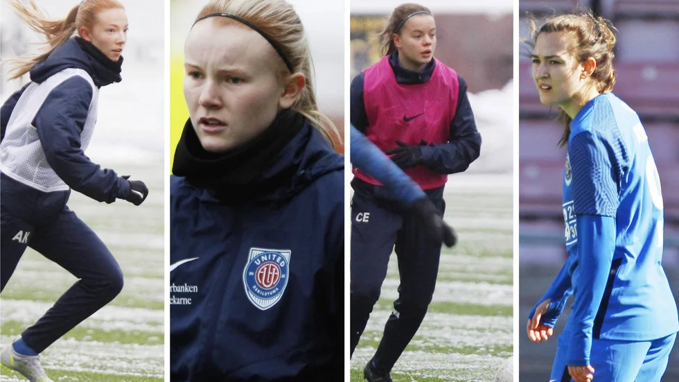 Eskilstuna Uniteds tonåringar Alva Karlsson, Elisabeth Tillenius, Chloe Eriksson och Lucia Duras lär göra avtryck under fotbollsäsongen 2022.