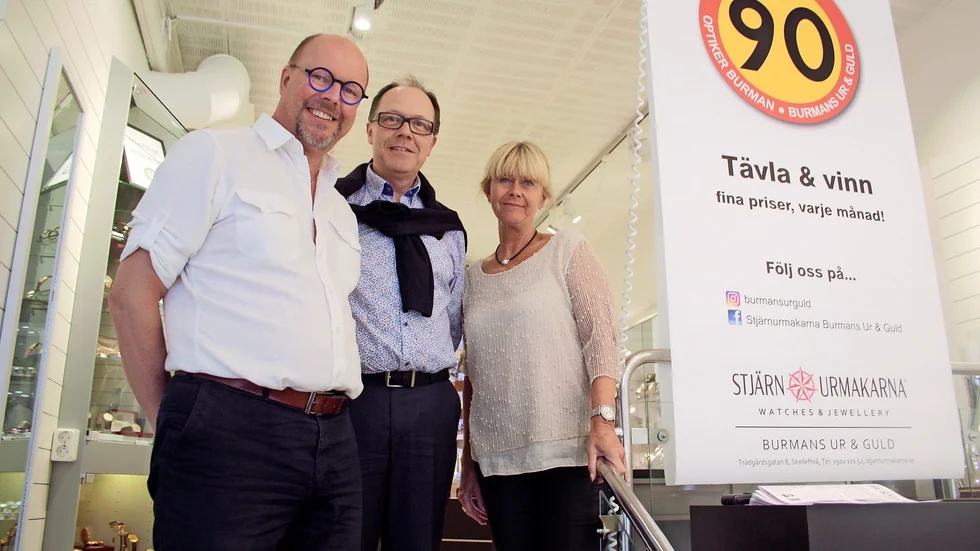 Hans Burman, Roger Backlund och Lotta Johansson satsar hårt på 90-årsfirandet. Foto: Lars Westerlund.