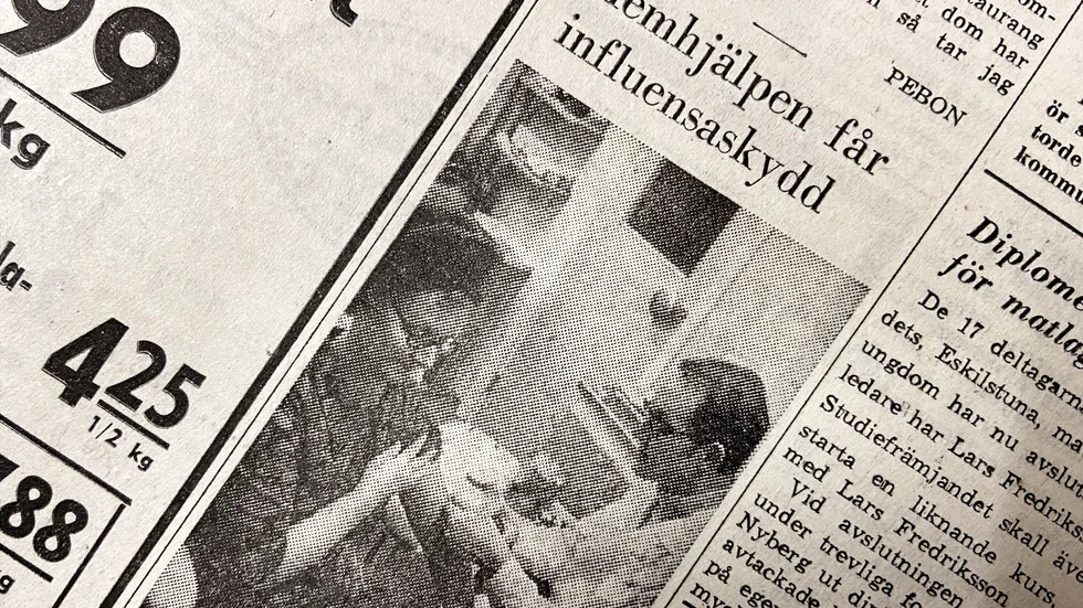 Den så kallade "Hongkongsprutan" erbjöds som influensaskydd för hemhjälpen 1971.