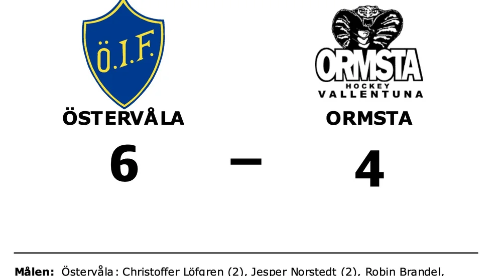 Östervåla IF vann mot Ormsta HC