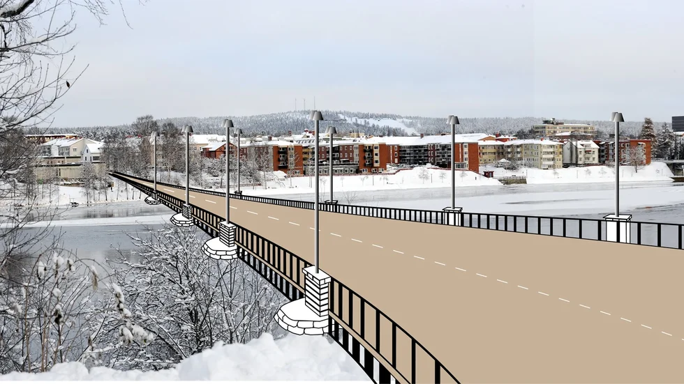 Den tänkta bron. I slutet av maj ska kommunmedborgarna få säga sitt om den om­diskuterade centrumbron.