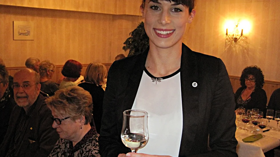 Vinkännare. Hanna Dalälva ledde vinprovningen.
