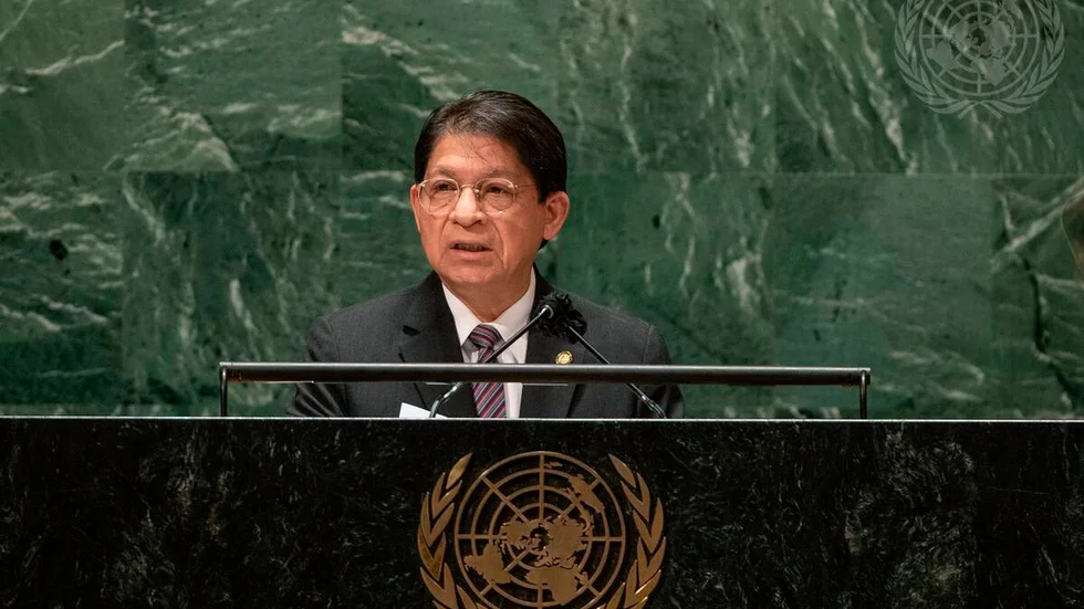Nicaraguas utrikesminister Denis Moncada. Arkivbild.