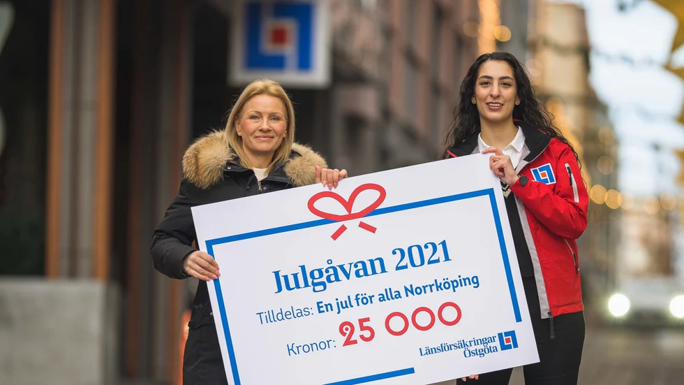 Paulina Kopkin, En jul för alla, Norrköping, och Jasmin Saleh, Länsförsäkringar Östgöta.