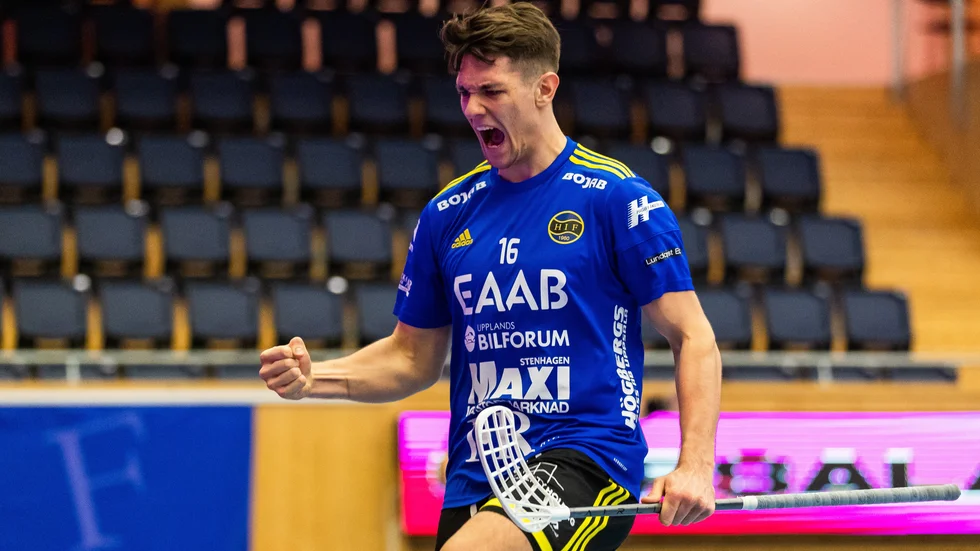 Jonathan Blomqvist bjöd på härlid målglädje efter att av sina två fullträffar mot Växjö.