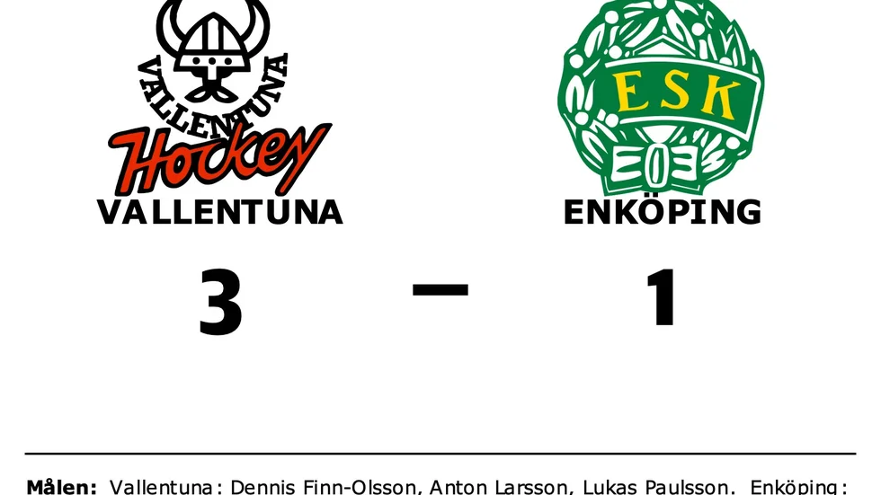 Vallentuna Hockey vann mot Enköpings SK