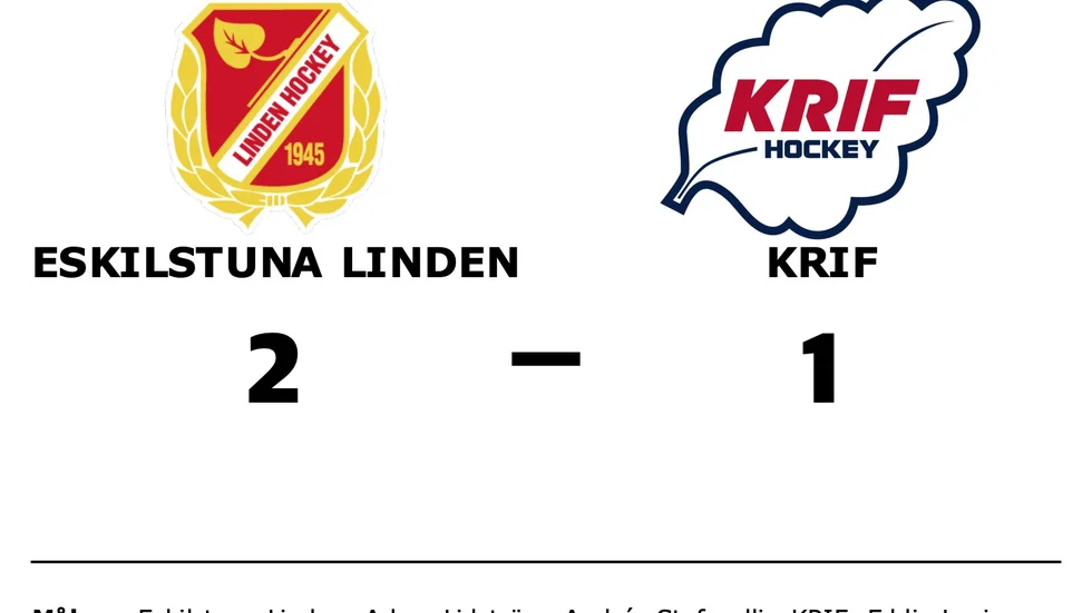 Eskilstuna Linden Hockey vann mot KRIF Hockey
