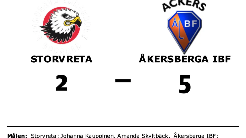 Storvreta IBK förlorade mot Åkersberga IBF