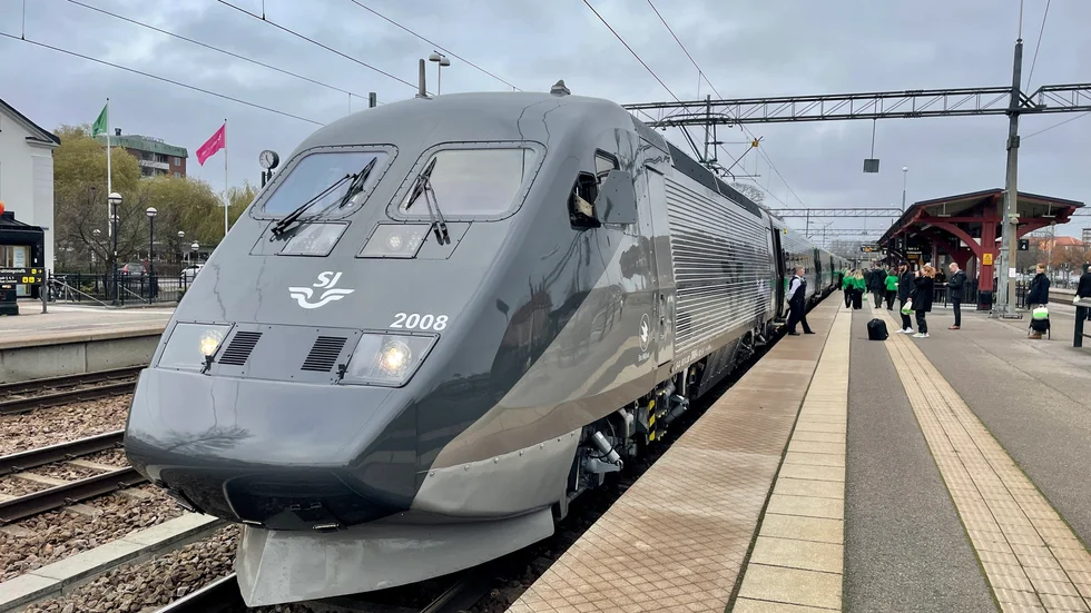 Nya X 2000 gjorde uppehåll i Katrineholm. 