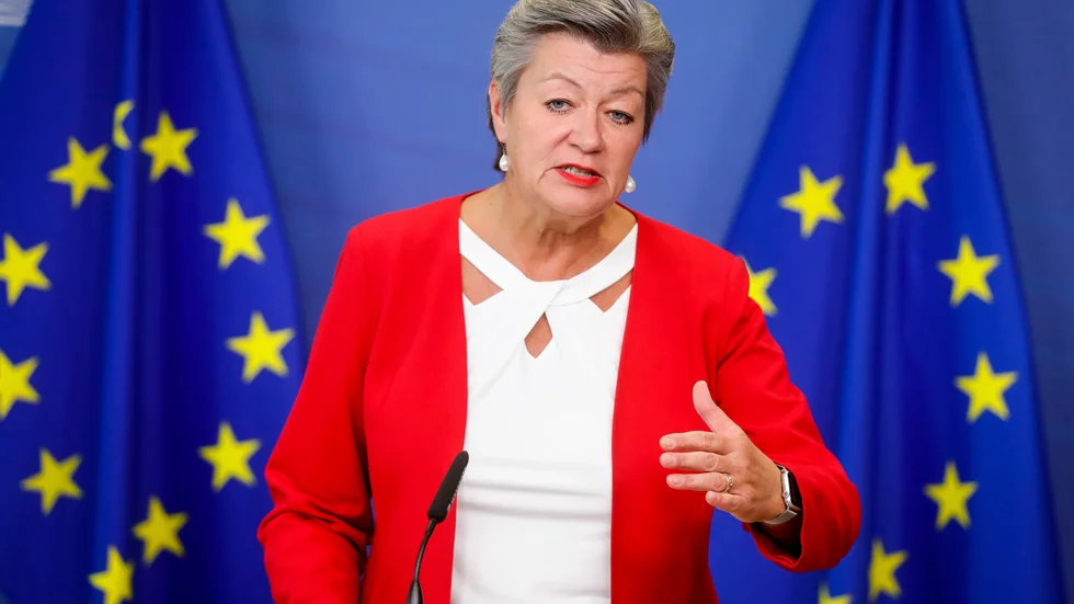 Ylva Johansson är kommissionär i EU med ansvar för bland annat migration. 