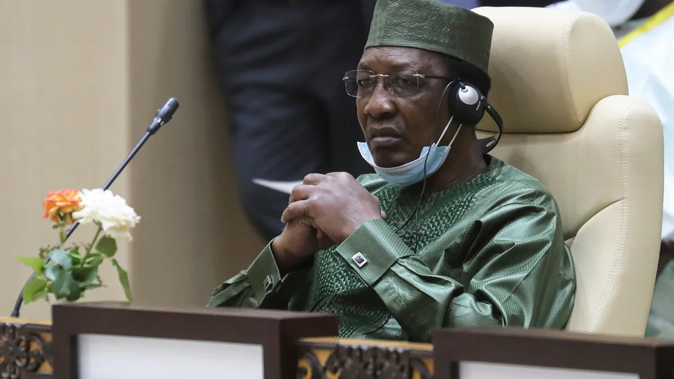 Tchads president Idriss Déby under ett möte med ledarna för Sahelländerna i fjol.