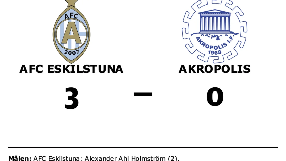 AFC Eskilstuna vann mot Akropolis