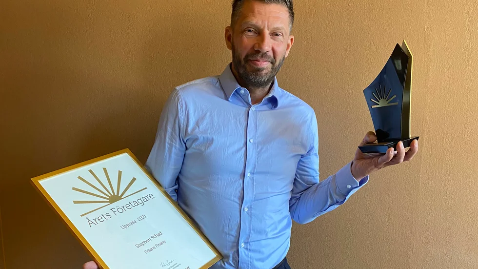 Frilans Finans vd och grundare Stephen Schad utsågs till Årets företagare på Företagargalan i Uppsala. 