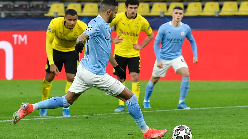 Klubbarna i Champions League har dubblerat inkomsterna på fem år. Här Manchester City och Dortmund i förra veckans möte i veckans Champions League-kvartsfinal.