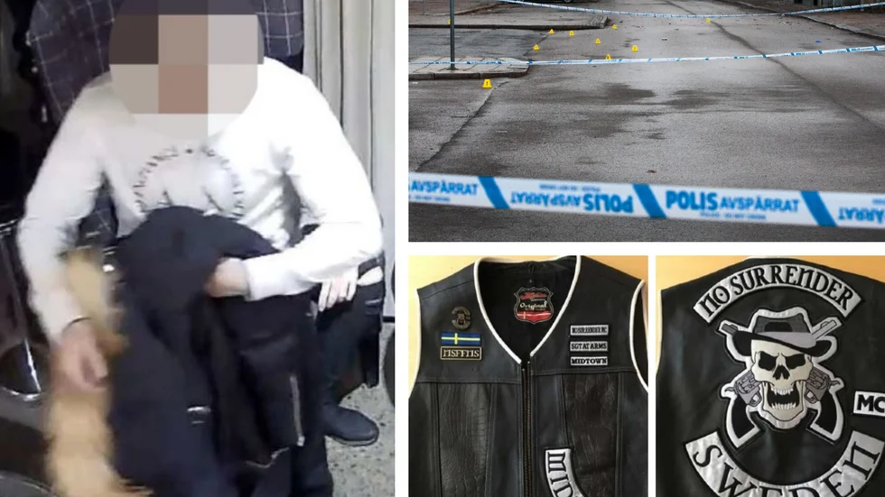 Den 39-årige gängledaren från Linköping filmades av en övervakningskamera när han lämnade restaurang Stadsvakten kort innan mordet. (Bilderna är hämtade ur förundersökningen.)