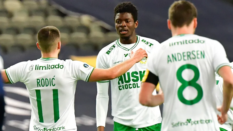 Hammarbyglädje efter 1–0-målet.