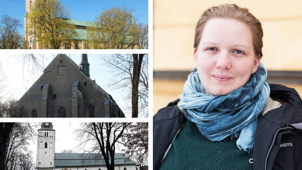 Just nu pågår en översyn av fastigheter i Svenska kyrkans församlingar. 
"Stiftets roll är att stötta och utbilda" säger stiftsingenjör Emelie Malmborg i Linköpings stift. Kyrkbilderna är en genrebild och två arkivbilder. Bilden är ett montage..