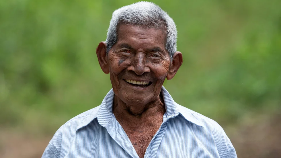 Saturnino Lopez, 94, bor i byn Dulce Nombre i Nicoya Peninsula, en av världens fem blå zoner.