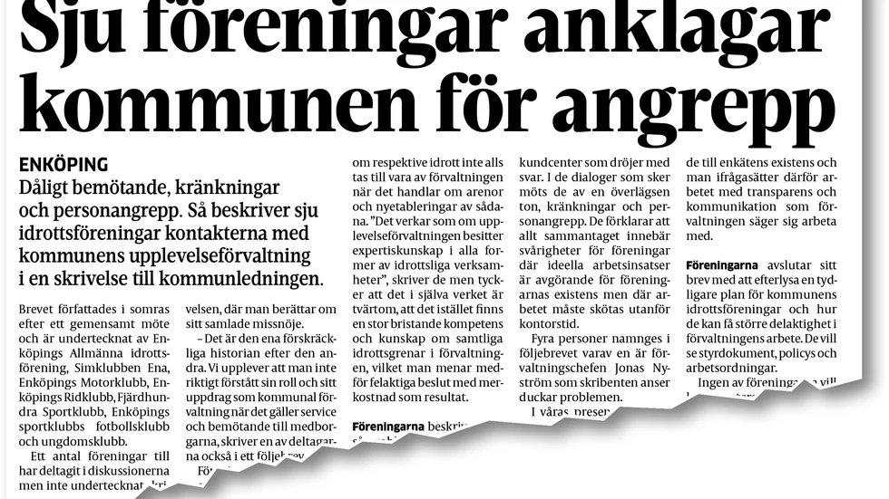 Vi lider med ideellt arbetande idrottsledare som bemöts illa, skriver fyra företagare.