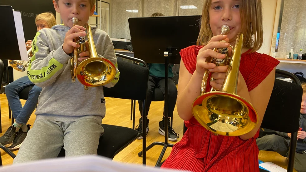 August Lindell och Diana Backman ser trumpethelgen som kul, men utmanande.