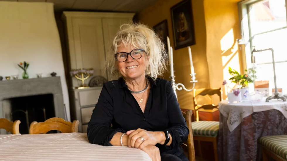 Birgitta du Rietz på Stora Gåsemora på Fårö.