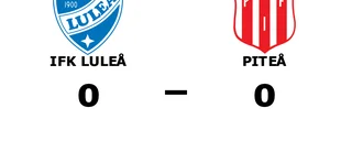 Mållöst för IFK Luleå och Piteå