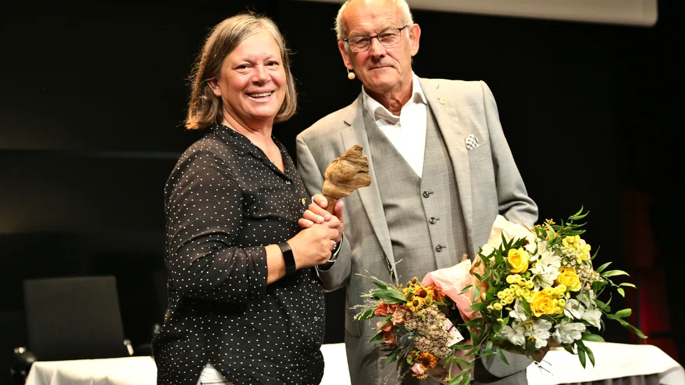 Lotta Sandström och Tommy Walgren under årsmötet på Wisby Strand.