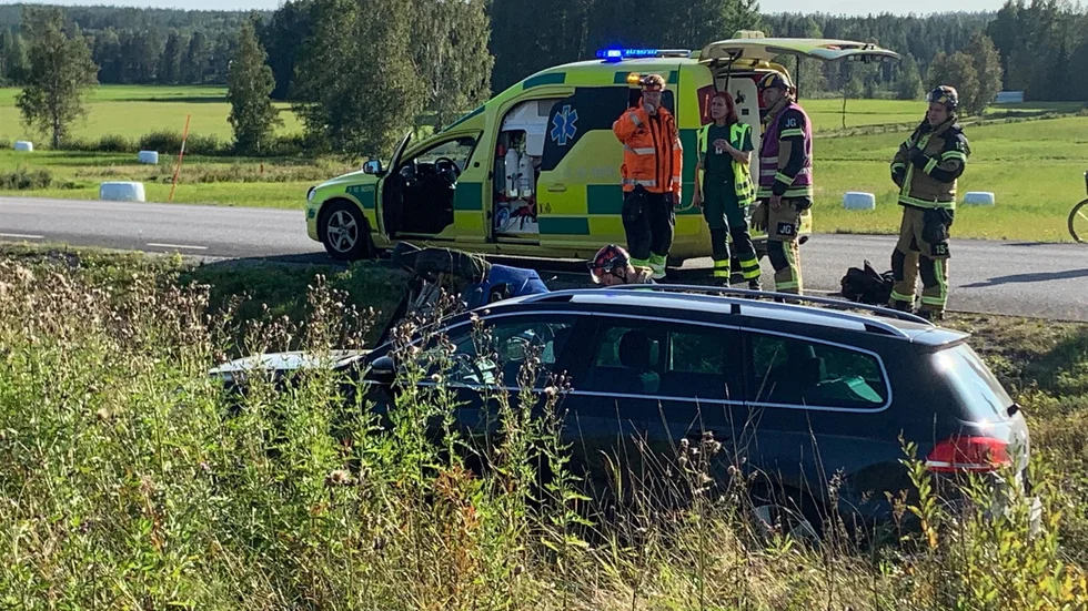 En trafikolycka har inträffat i Innervik.