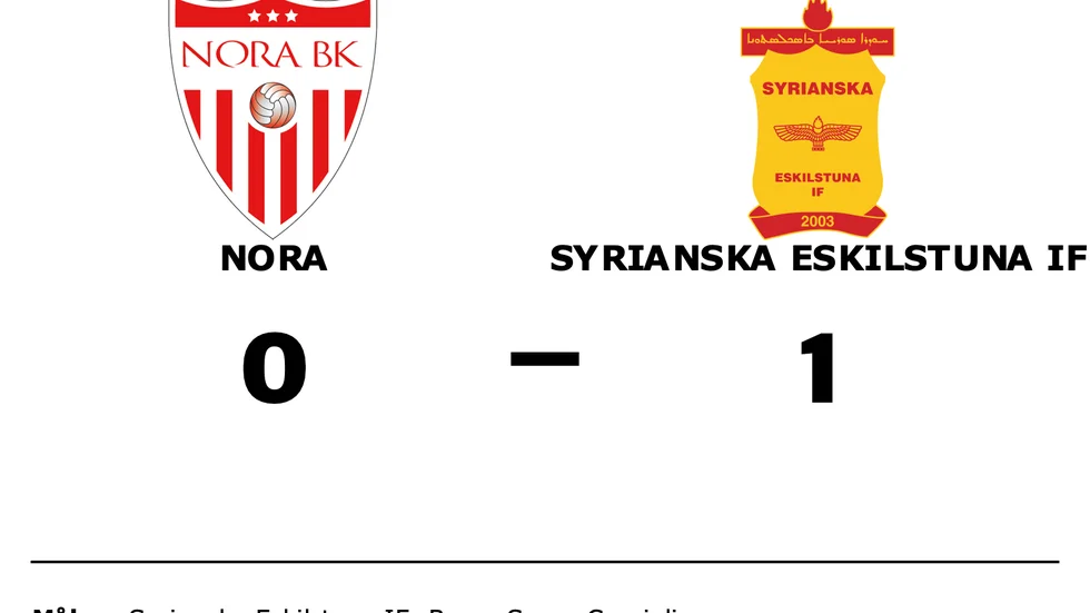 Nora förlorade mot Syrianska Eskilstuna IF